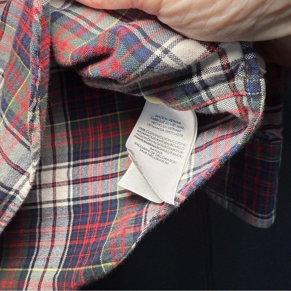 Polo Ralph Lauren Red and Green Casual Button Down Shirt Size Large holiday - Picture 3 of 9